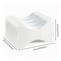 Knee Pillow Contoured Memory Foam Knee Pillow White