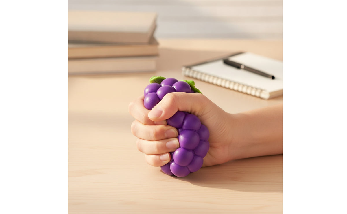 Squeezable Grape Squishy Soft Squishy Sensory Stress Ball Tactile for Office, Desk