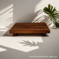 Wooden Rectangular Soap Dish and Flower Pot Base