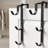 2 Pieces Easy to Install Fence Hanger with Adjustable Clamp Multi-Purpose Triple Hook Hanger Space-Saving Tool Holder Heavy Duty for Gardeners, Outdoor Patio, Backyard Garden