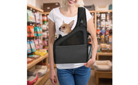 Pet Carrier Crossbody Bag Hands Pet Carrier Shoulder Bag Breathable for Small Dogs, Puppies, Walks, Travel