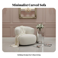Curved Sectional Couch Light Luxury Aesthetic Curved sectional Lounger Creative Form High-Resilience Foam for Interior Designers