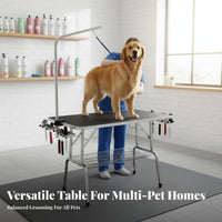 Folding Pet Grooming Table Heavy-Duty Dog Grooming Table Easy to Clean for Professional Groomers, Home Use