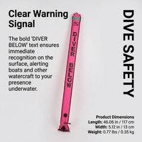 Surface Marker Buoy Scuba Diving, Marker Buoy High Visibility, Diving Surface Ma #variant:Pink