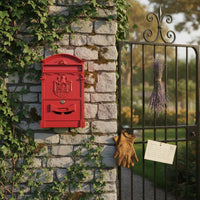 Vintage Wall Mail Box Rust Resistant Wall Mounted Mailbox Powder Coat Finish