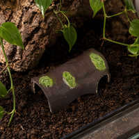 Snake Hide for Shedding, Vivarium Decoration, Naturalistic Resin Reptile Cave for Gecko & Snake, 14x9x5.5cm Luminous Shelter