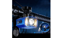 Handlebar-Mounted Bike Light with Digital Display Adjustable Cycle Front Light Waterproof Portable for Night Riding