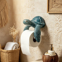 Sea Turtle Wall-Mounted Toilet Paper Holder Coastal Sea Turtle Wall Mount Toilet Paper Holder Space-Saving for Lavatory