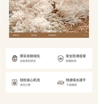 不规则地毯卧室床边毯衣帽间梳妆台地垫ins风高级焦糖色毛绒耐脏 新焦糖栗子-造型-现货 80x160CM