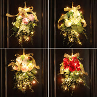 Eucalyptus Hanging Bouquet Wall Decoration with Chrysanthemum, Fabric