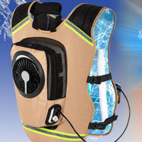 Portable Air-Cooling Vest with Fan Reflective Cooling Vest Adjustable Lightweight for Golfers, Outdoor Work
