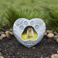 Dog Memorial Garden Stone Weather Resistant Angel Feathers Pet Headstone