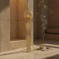 European Design Censer Freestanding Gold Scent Stand Vintage Design Ornate Metal Censer for Hotel Lobby