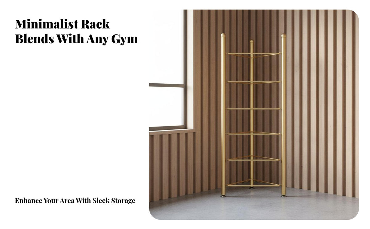 Space-Saving Design Fitness Ball Rack Non-Slip Adjustable Feet Half Balance Ball Rack Sturdy Metal Construction Large Capacity