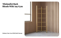 Space-Saving Design Fitness Ball Rack Non-Slip Adjustable Feet Half Balance Ball Rack Sturdy Metal Construction Large Capacity