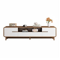 Low Profile TV Stand Modern Entertainment Console Wooden Media Cabinet with Storage Ergonomic Design Suitable for Living Room Apartment Entryway