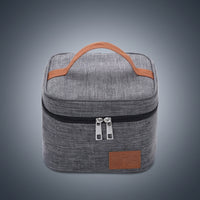 Lunch Box and Insulated Lunch Bags for Women, Square Polyester Cool Bag with Top Handle, Thickened Aluminum Foil Lining, School Picnic Bag Work