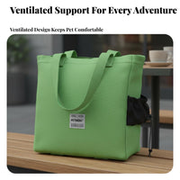 Lightweight Canvas Cat Shoulder Bag Adjustable Straps Legs out Pet Carrier Breathable Cat Carrier Tote Bag Sturdy Material for Small Dog Owners, Travel, Walking, Outdoor, Vet Visits