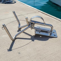 Boat Hinge Bracket Set Heavy Duty Marine Support Bracket Kit Polished Finish Stainless Steel Boat Mount for Yacht Owners, Dock Use