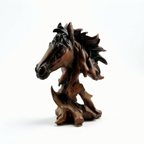 Horse Head Sculpture Resin Figurine Equestrian for Wine Cabinet, Art Collectors