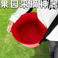 Thickened Plastic Picking Bucket with Shoulder Strap for Feed and Fertilizer, for Sweet Potato Seedlings, Backpack Style for Picking Fruits and Vegeta