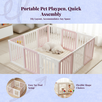 Expandable dog playpen, easy setup