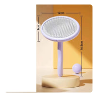Slicker Brush Curved-Handle Grooming Brush Ergonomic for Cats, Pet Owners