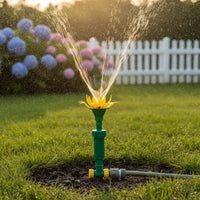 Flower-Shaped Sprinkler Stable Prong Base Garden Gear Easy Installation