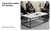 Modern Design managerial Sofa and Table Group Sturdy Construction Reception Seating sturdy Frame Office Lounge Set Comfortable paddinging for Business managerials, Company Owners, Interior Designers, Waiting Room, Lobby