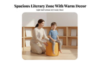 Curved-Shaped shelving unit Sofa Built-in Storage kids' literacy corner for Daycare Center
