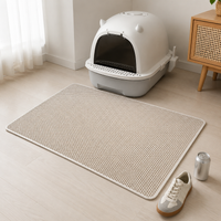 Pet Mat, Cat Litter Scatter Prevention Mat, Washable, Odor Resistant, Double Layer Structure, Non-Slip, Thick Fabric