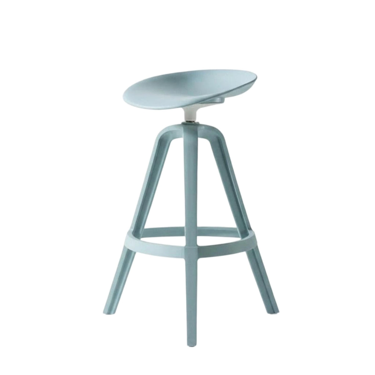 rotating High Stool with Molded Seat Modern Design Counter Chair Easy to Clean Stable Base for Adults, Cafe, Bistro, Dining Room