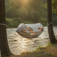 Camping Hammock Tent Portable Hammock with Canopy Lightweight for Campers, Backpackers, Outdoor Trips, Backyard