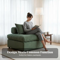 Corduroy Block Sofa Minimalist aesthetic sectional Seating open Combination Lowheight for Homeowners, Lounge Area