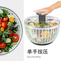 Multifunctional Manual Vegetable and Fruit Salad Spinner with Press, Plastic, 6L