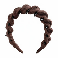 Non-Slip Zigzag Plush Headband for Women Winter