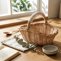 2 Pieces Woven Fruit Basket Open-Top for Home Organization