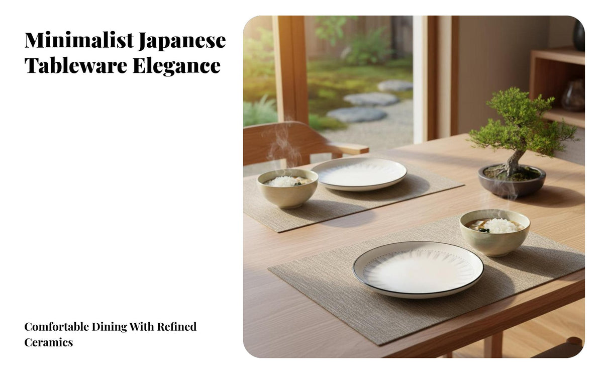 Japanese Style Ceramic Dinnerware Set, Minimalist Tableware, Bowl, Plate, Soup Dish, Gift Option