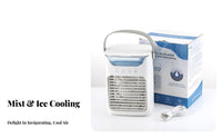 Portable Desktop Misting Fan 3 Speeds Mini Air Cooler Fast Cooling for Bedroom, Dorm Room, Camping