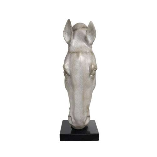 Abstract Horse Head Sculpture Modern Figurine Resin for Living Room, Homeowners