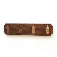 Folding Wall Coat Rack Foldable Hardware Natural for Foyer
