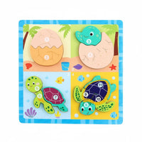 Educational Wooden Creature Matching Game Board Cognitive Training Early Learning Creature Matching Game Child-Centered Toddler Cognition Board Vocabulary Building for Preschoolers