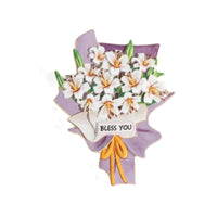 Flower Refrigerator Magnet Resin Flower Fridge Magnets with Layered 3D Bouquet Magnetic Fastener Fade Resistant Strong Hold Suitable for Home Office Locker Decor Gift Giving