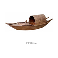 Wooden Sampan Assembly Kit Black Walnut Wood for Hobbyists, Collectors