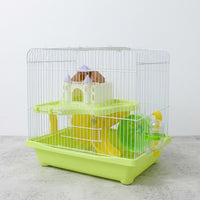 Hamster Cage and Pet Carrier, Square Shape Wire with Base, Multi-Level Hamster Cage Suitable for Hamsters Outdoor Use