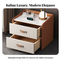 2-Drawer Nightstand Modern Design 2-Drawer Storage Cabinet Long-Lasting And