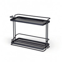 Counter Shelf Organizer with Two Tiers Ventilated Countertop Shelf Organizer
