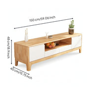 Wooden TV Console Contemporary Tv Cabinet with Drawers Minimalist Media Console with Storage Cabinet for Living Room, Apartment