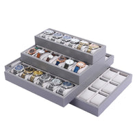 30-Slot Large Capacity Watch Display Tray for Live Streaming and Street Vending