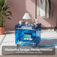 Transparent Rolling Trolley Sturdy Construction for Small Areas, Professionals